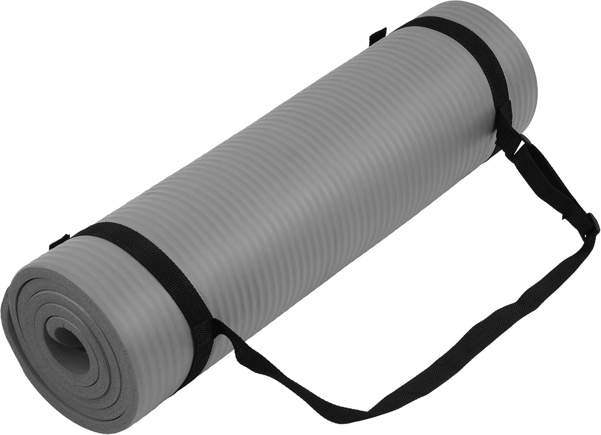 1/2" Thick High Density Yoga Mat with Carrying Strap