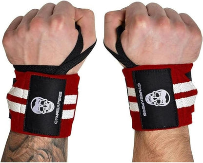 20" Weightlifting Wrist Wraps – IPF Approved, Heavy Duty Thumb Loop for Powerlifting & Training