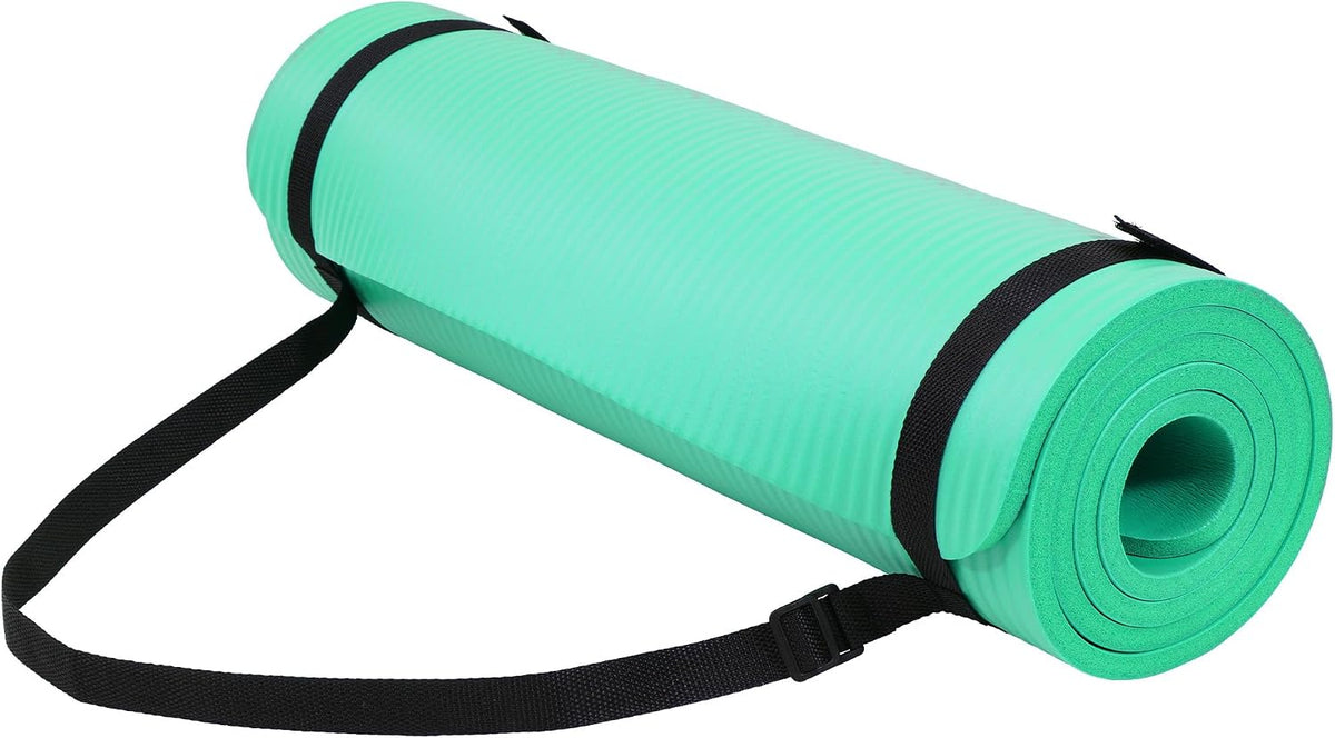 1/2" Thick High Density Yoga Mat with Carrying Strap