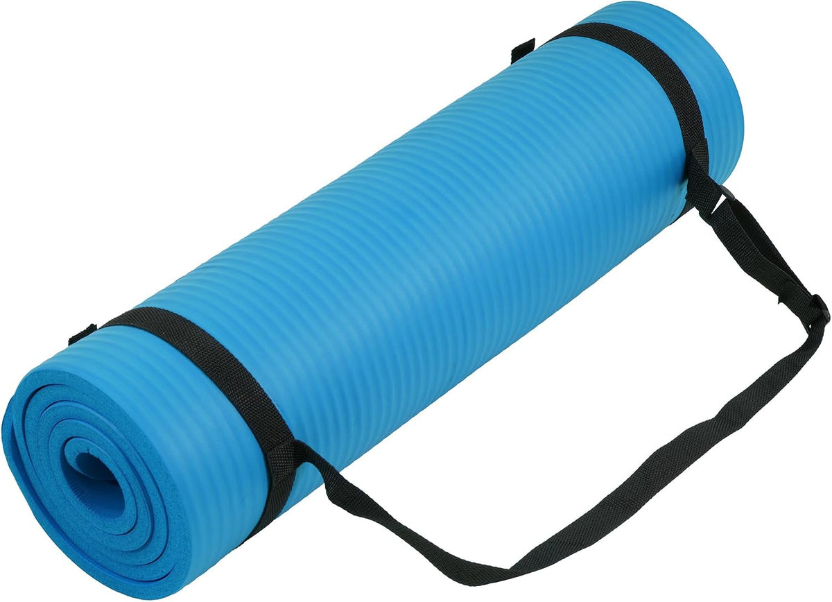1/2" Thick High Density Yoga Mat with Carrying Strap