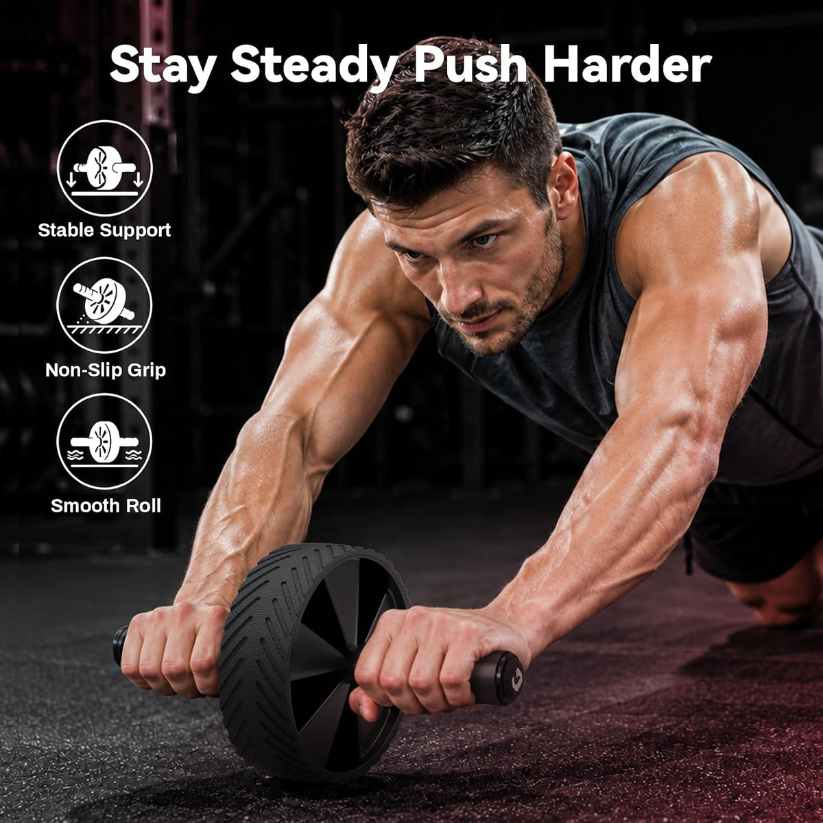 Ab Roller Wheel for Core Strength Training, Home Gym Equipment
