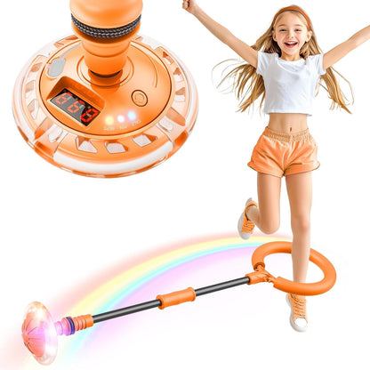 Skip Ball for Girls 6+ – Counter, Timer, Rechargeable Flash Wheel, Ankle Skip Toy