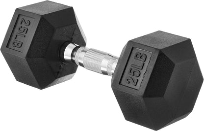 Basics Rubber Hex Dumbbell Hand Weight