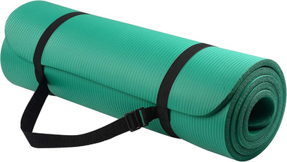 1/2" Thick High Density Yoga Mat with Carrying Strap