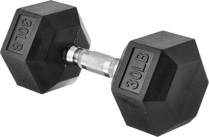 Basics Rubber Hex Dumbbell Hand Weight