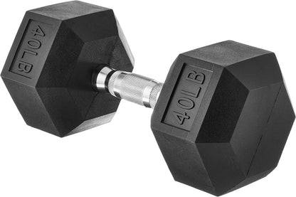 Basics Rubber Hex Dumbbell Hand Weight
